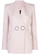 Petar Petrov Hoop Detail Wrap Front Blazer - Pink