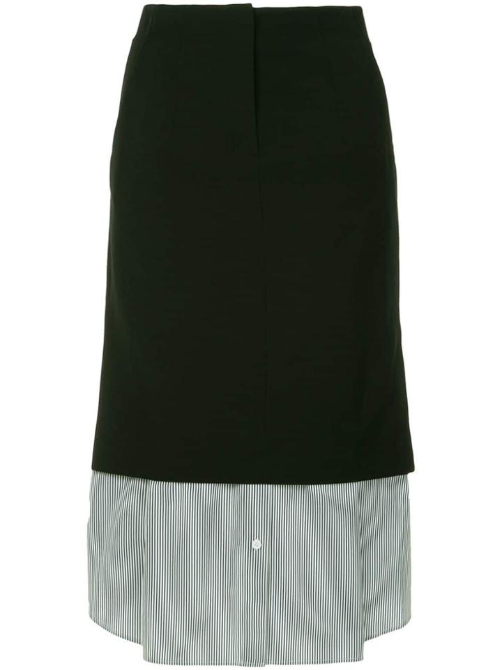 Juun.j Layered Shirt Skirt - Black