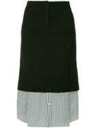 Juun.j Layered Shirt Skirt - Black