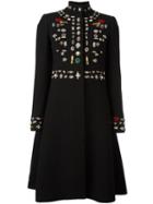 Alexander Mcqueen 'obsession' Oversized Coat, Women's, Size: 40, Black, Polyamide/cupro/virgin Wool