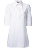 Dolce & Gabbana Embroidered Bib Shirt - White