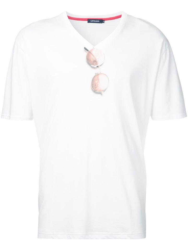 Loveless - Sunglasses Print T-shirt - Men - Cotton/rayon - 2, White, Cotton/rayon