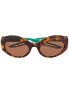 Balenciaga Eyewear Round Tortoise-shell Sunglasses - Brown