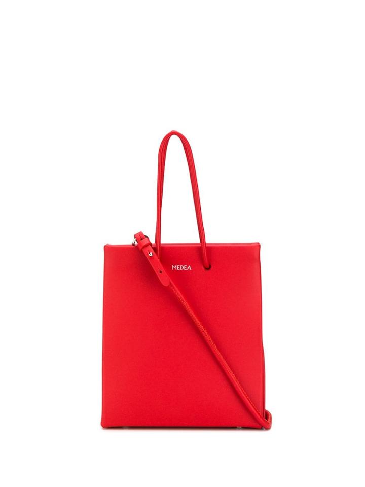 Medea Rectangular Shaped Tote - Red