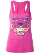 Kenzo 'tiger' Tank Top - Pink & Purple