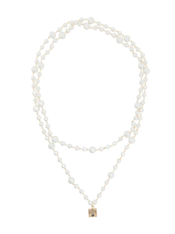 Edward Achour Paris Beaded Necklace - White