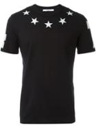 Givenchy Star Embroidered T-shirt, Men's, Size: Medium, Black, Cotton/acrylic/wool