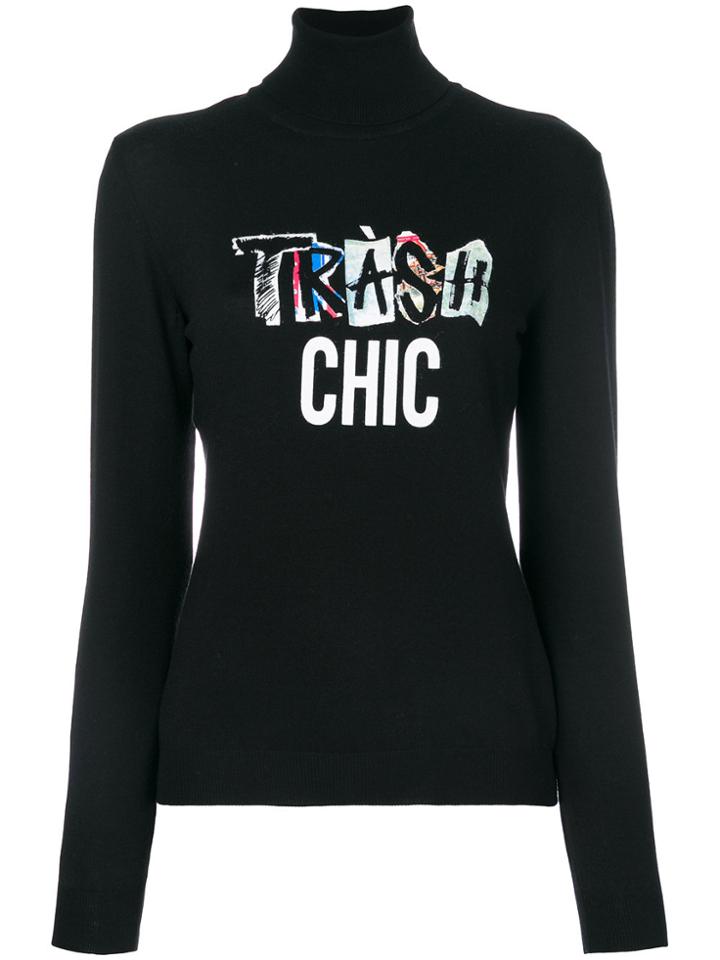 Moschino Vintage Chic Roll Neck Sweater - Black