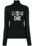 Moschino Vintage Chic Roll Neck Sweater - Black