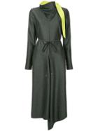 Tibi Drape Bandana Dress - Grey