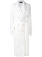 Yang Li - Shedding Skin Trench Coat - Women - Cupro - 40, White, Cupro