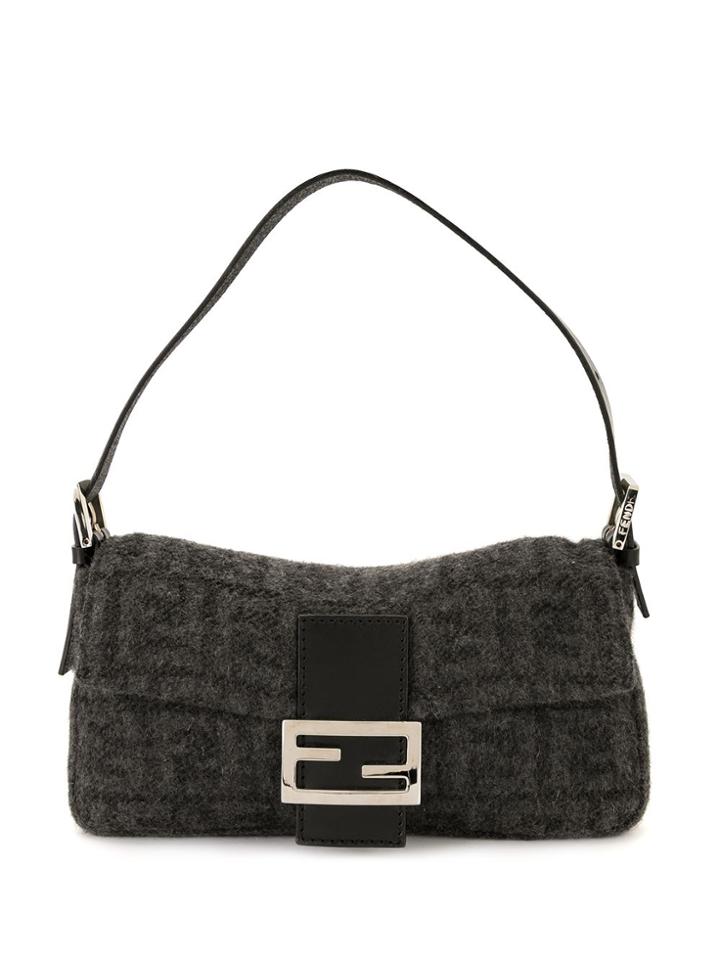 Fendi Pre-owned Zucca Mamma Shoulder Bag - Grey