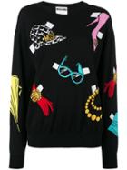 Moschino Paper Doll Jumper, Women's, Size: Xs, Black, Cotton