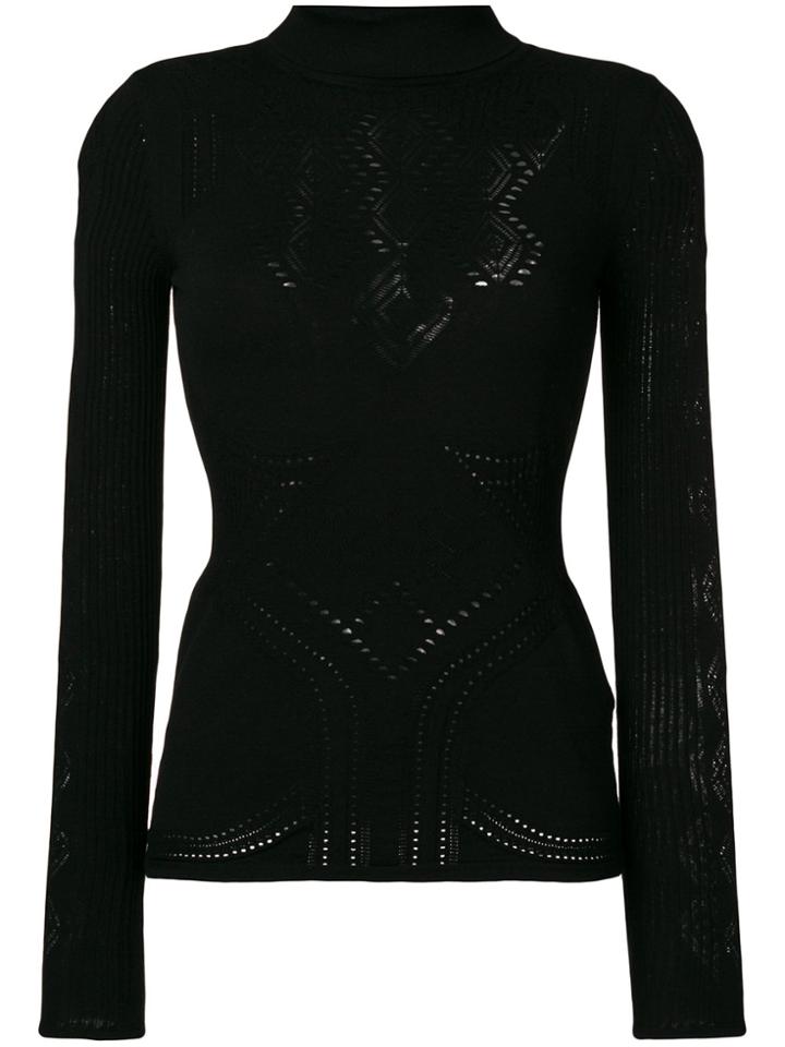 Roberto Cavalli Roll Neck Sweater - Black