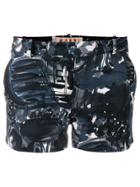 Marni Vintage Abstract Print Shorts - Blue