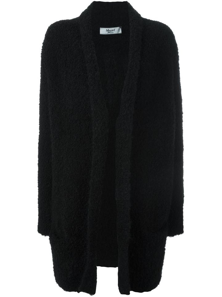 Blugirl Bouclé Cardi-coat, Women's, Size: 44, Black, Acrylic/polyamide/spandex/elastane/virgin Wool