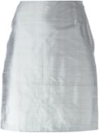 Romeo Gigli Vintage Side Slit Skirt, Women's, Size: 38, Grey