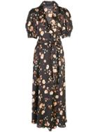 Jill Jill Stuart Floral Print Wrap Dress - Black