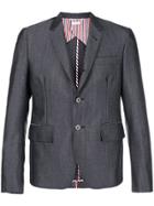 Thom Browne Rwb Selvedge High-armhole Sport Coat - Grey