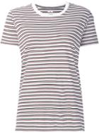 Wood Wood Striped T-shirt, Women's, Size: Small, White, Cotton