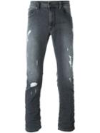 Diesel Distressed Skinny Jeans, Men's, Size: 32/30, Black, Cotton/polyester/rayon/spandex/elastane