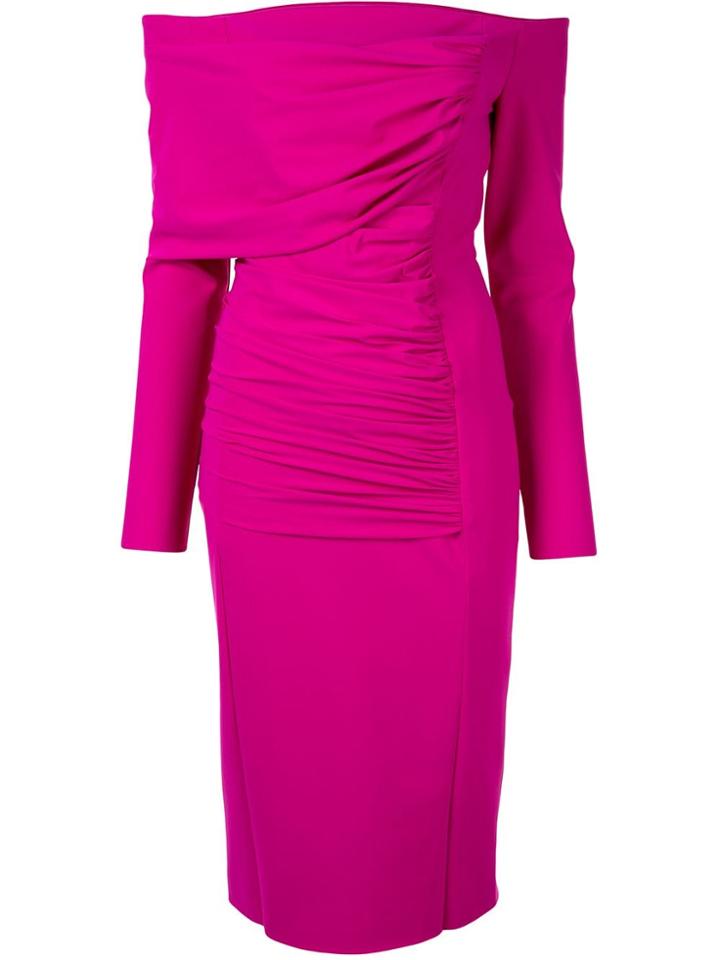 Greta Constantine Eskill Off The Shoulder Cocktail Dress - Purple