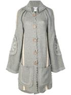 Christian Dior Vintage Snowflakes Patch Mega Light Coat - Grey