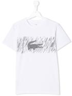 Lacoste Kids Teen Graphic Logo Print T-shirt - White