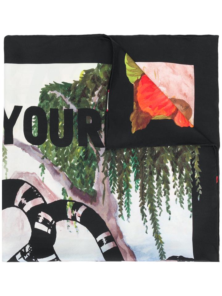 Gucci Guccify Yourself Printed Scarf - Black