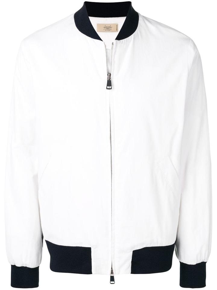 Maison Flaneur Padded Bomber Jacket - White