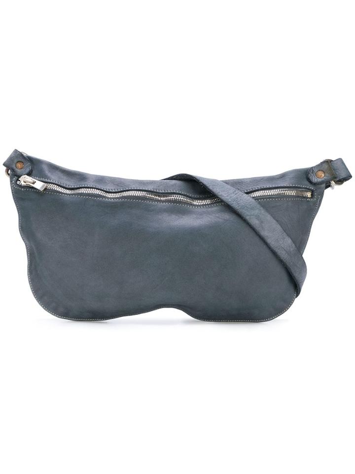 Guidi Zipped Crossbody Bag - Blue