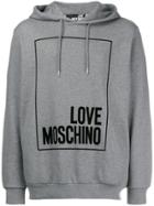 Love Moschino Logo Hooded Sweatshirt - Grey