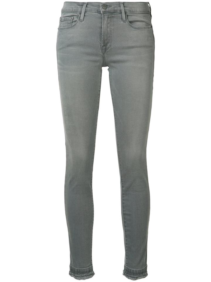 Frame Denim Mid Rise 'le Skinny' Jeans - Grey
