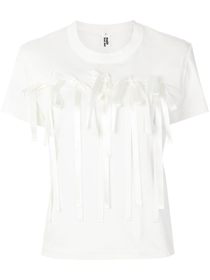 Comme Des Garçons Noir Kei Ninomiya Multi-bow T-shirt - White