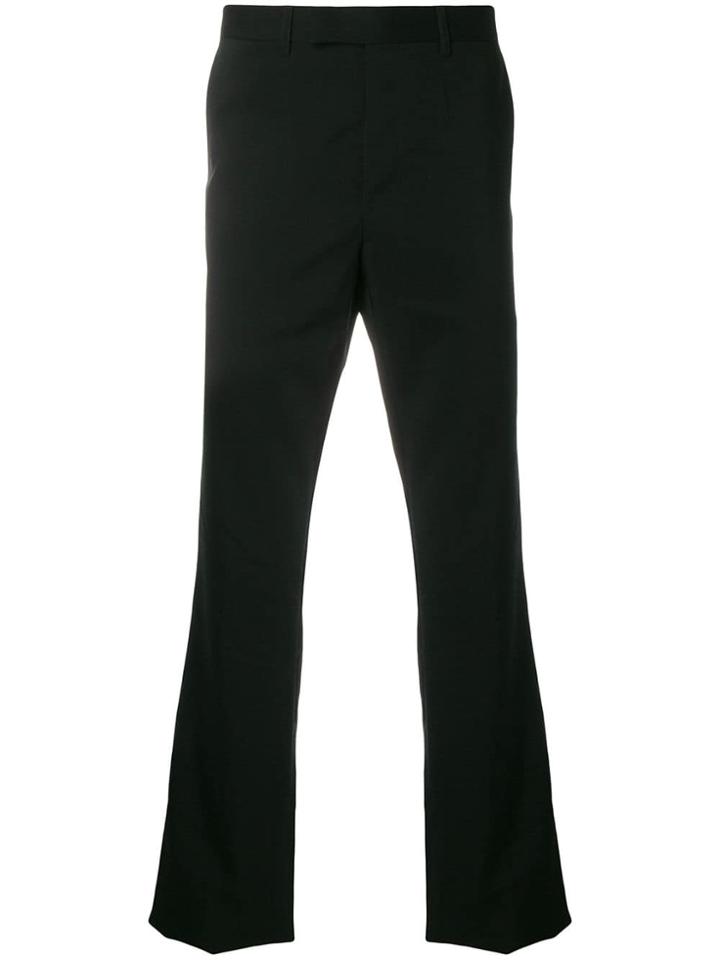 Raf Simons Subtle-flare Wool Trousers - Black