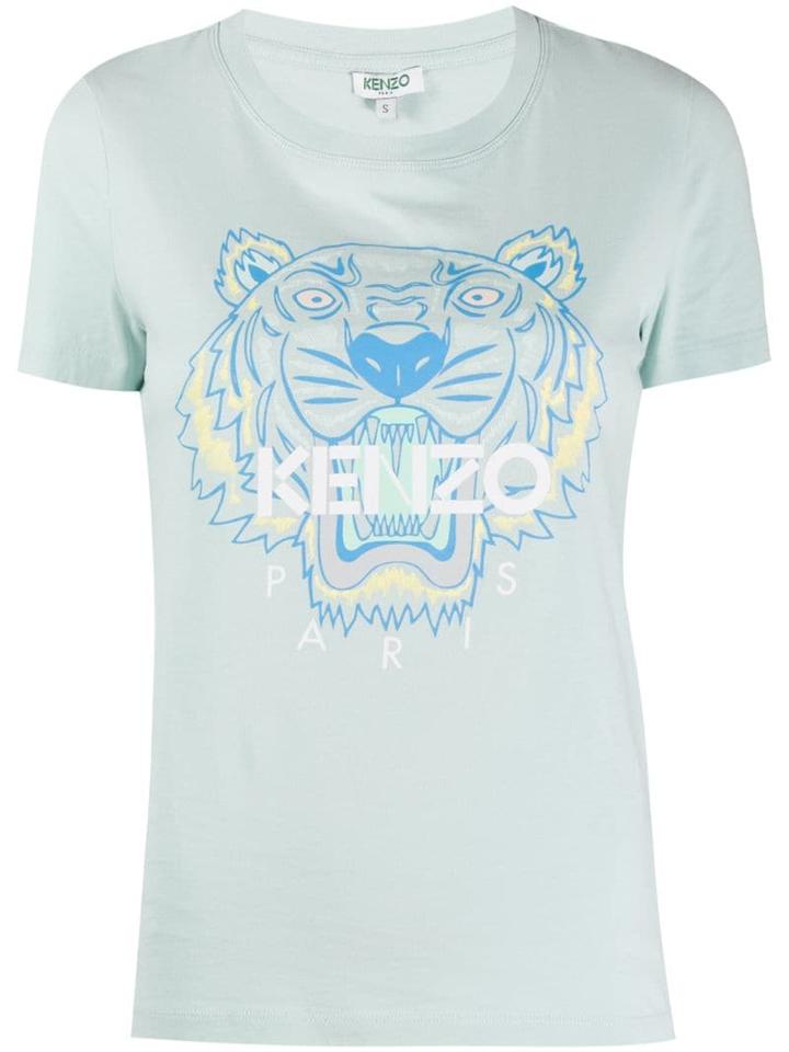 Kenzo Tiger Logo-print T-shirt - Blue