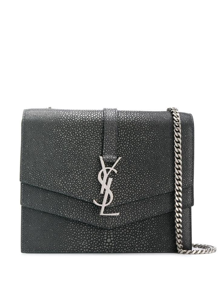 Saint Laurent Casandra Monogram Cross-body Bag - Grey