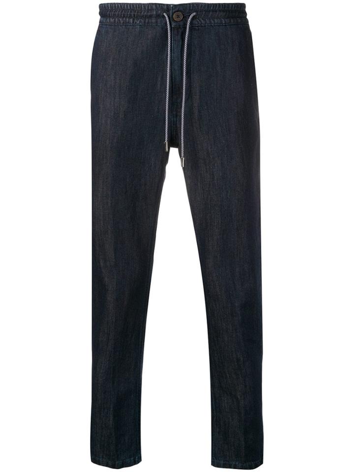 Z Zegna Denim Tapered Trousers - Blue