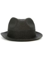 Paul Smith Woven Detail Hat, Men's, Size: Large, Black, Straw