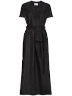 Lisa Marie Fernandez Rosetta Linen Kaftan With Waist Tie - Black