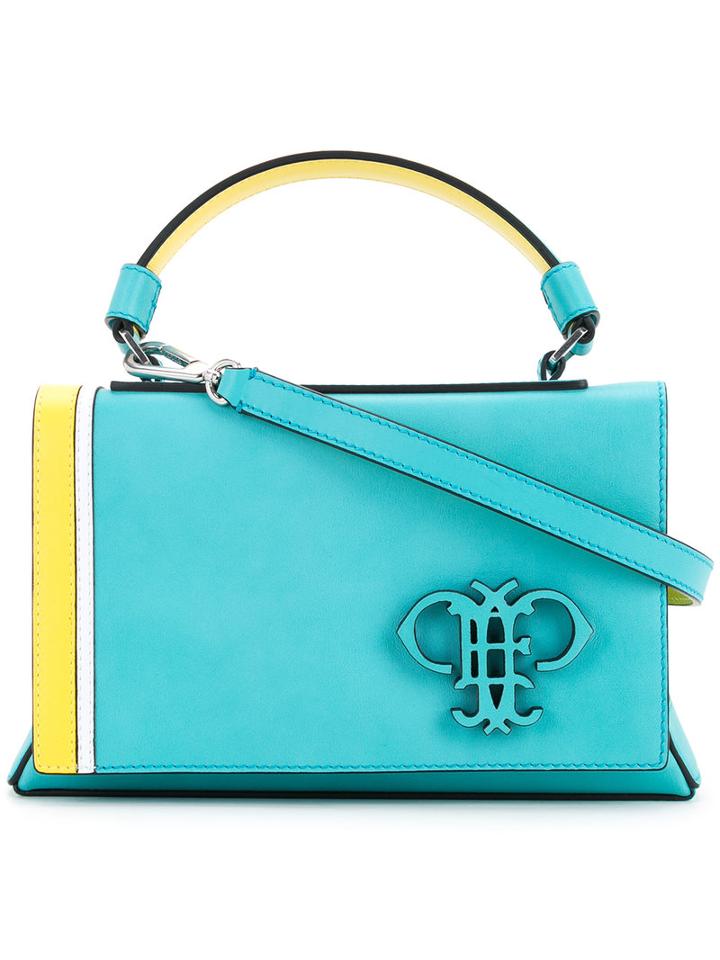 Emilio Pucci - Embossed Logo Foldover Tote - Women - Calf Leather - One Size, Green, Calf Leather