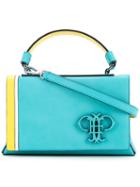 Emilio Pucci - Embossed Logo Foldover Tote - Women - Calf Leather - One Size, Green, Calf Leather