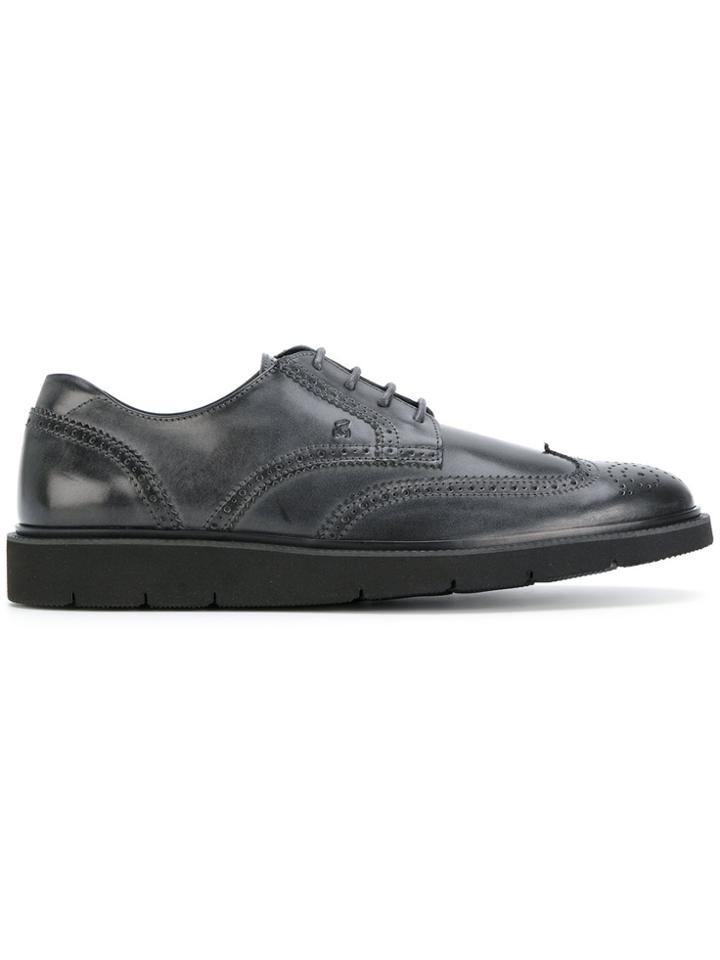 Hogan Chunky Sole Distressed Brogues - Grey