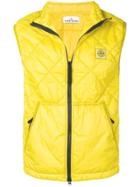 Stone Island Quilted Gilet - Yellow
