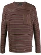 Ps Paul Smith Striped Longsleeved T-shirt - Blue