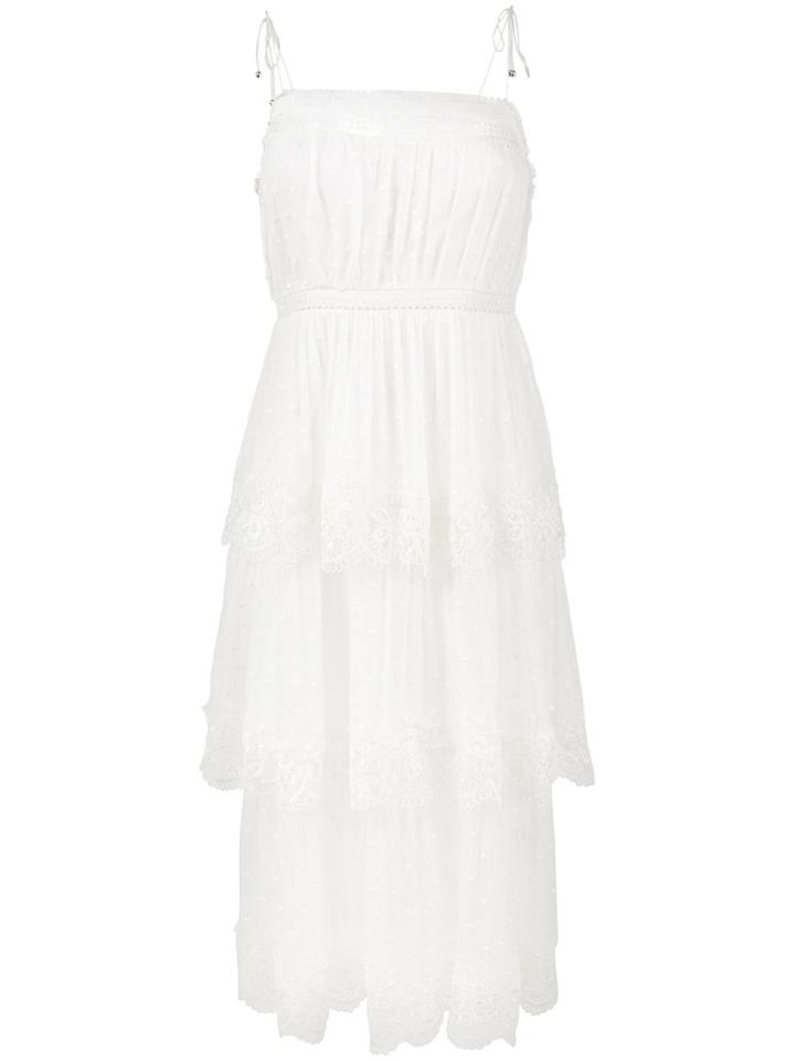 Zimmermann - Meridian Circle Lace Dress - Women - Silk/cotton/polyester - 3, White, Silk/cotton/polyester