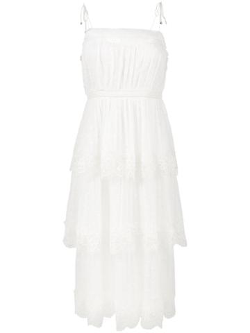 Zimmermann - Meridian Circle Lace Dress - Women - Silk/cotton/polyester - 3, White, Silk/cotton/polyester