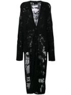 Lost & Found Ria Dunn Buttoned Cardi-coat, Women's, Size: Xs, Black, Cotton/polyester
