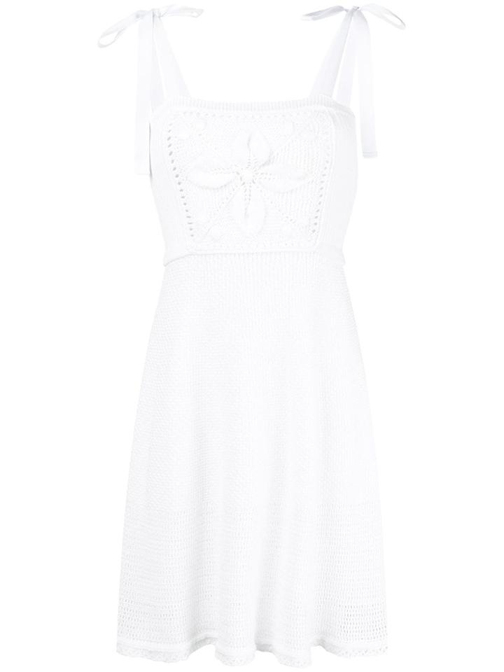 Red Valentino Chunky Knit Sundress - White