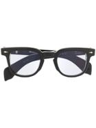 Jacques Marie Mage Square Frame Glasses - Black